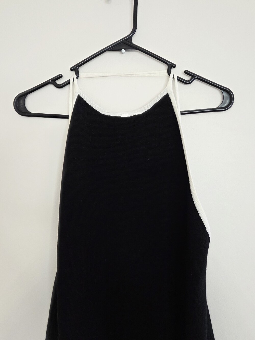 Meshki Heidi Contrast Binding Knitted Midi Dress Black Size XXL - Picture 4 of 10